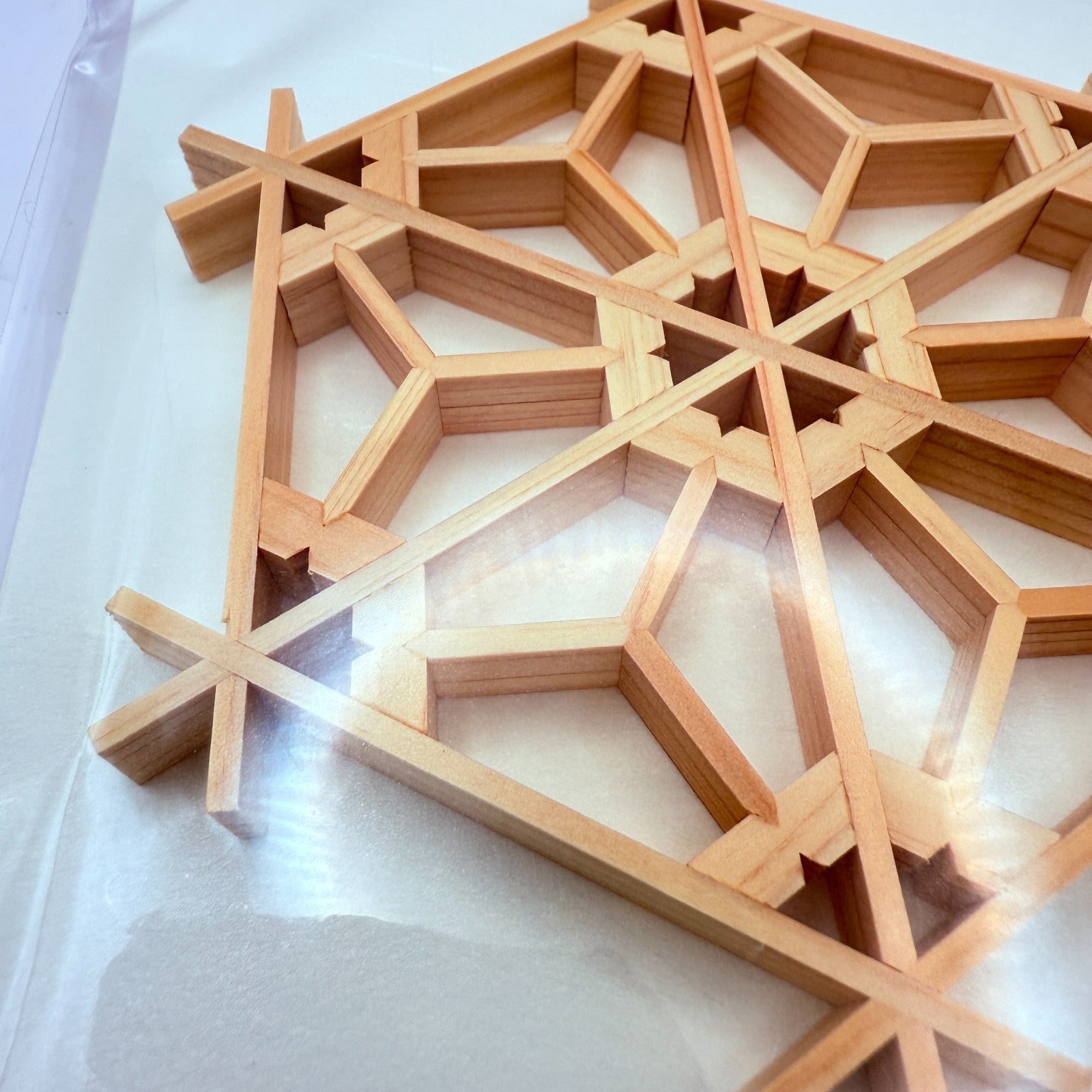 Japanese Kumiko Woodwork Sakura Pattern Coaster Handmade Traditional Craft Japan4