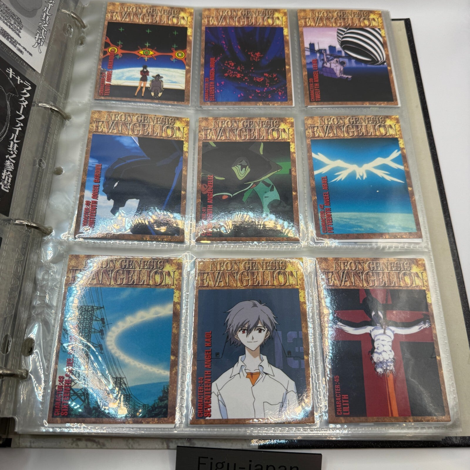 CARDDASS MASTERS Neon Genesis Evangelion PART 1 & 2 PERFECT SET With binder 199715