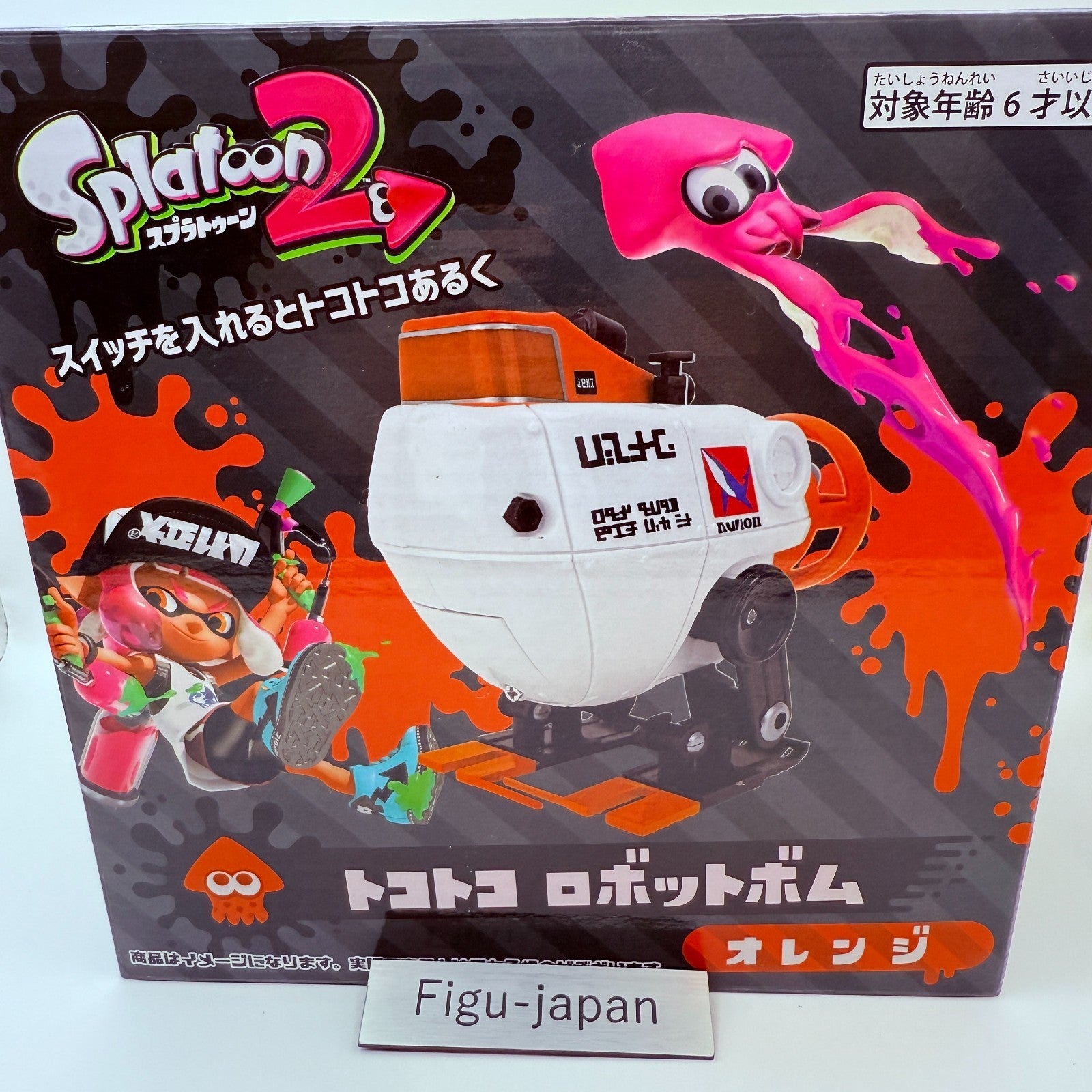 Nintendo Splatoon 2  Tokotoko Robot Bomb Figure Orange ver. Japan new [express]0