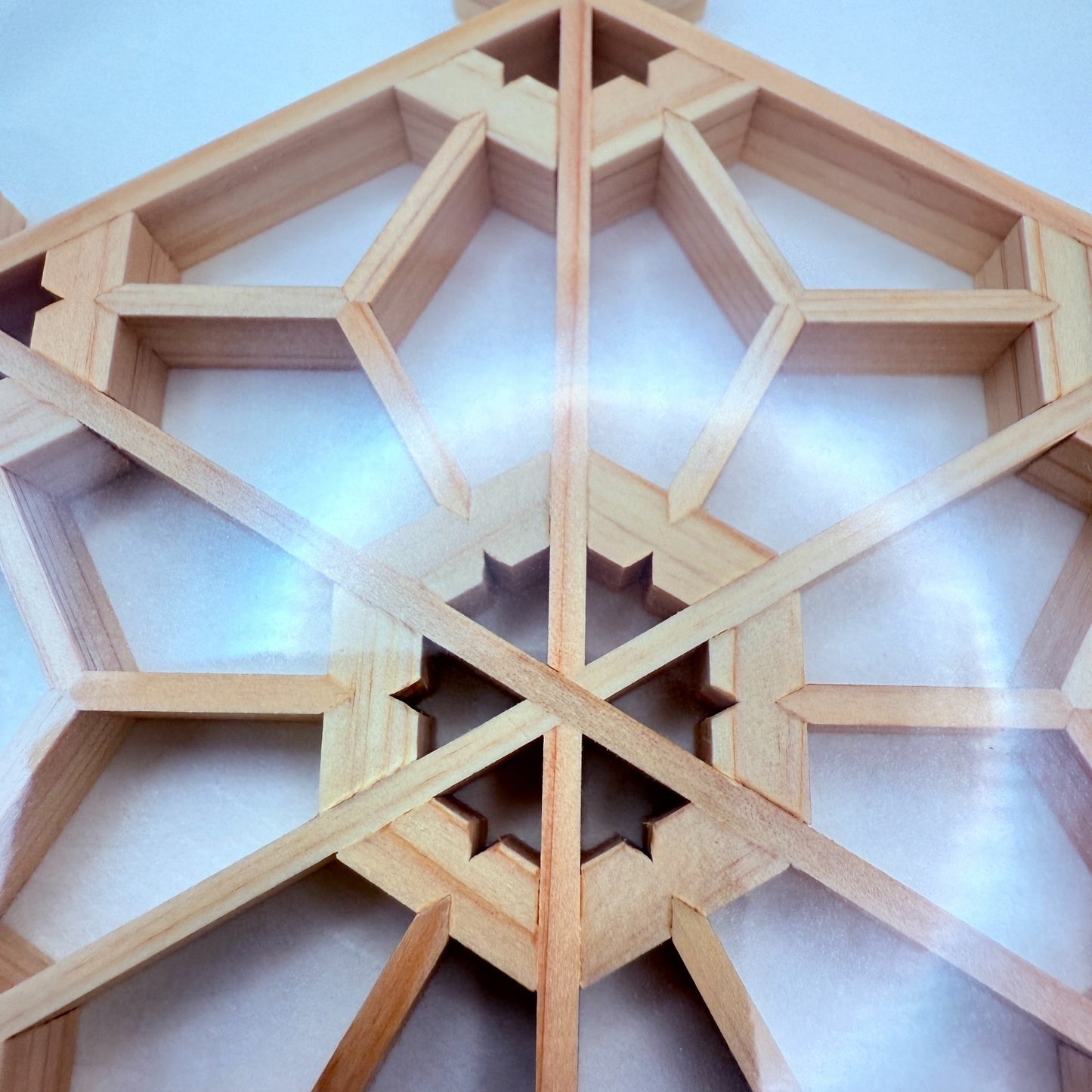 Japanese Kumiko Woodwork Sakura Pattern Coaster Handmade Traditional Craft Japan6