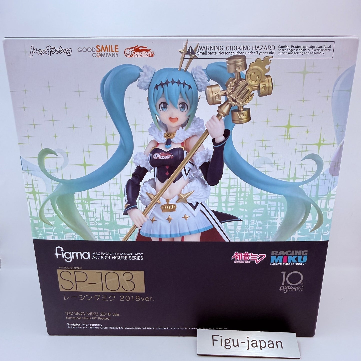 Hatsune Miku Racing 2018 figma SP-103 GT Project Max Factory Action Figure MISB0