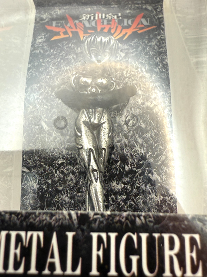 Neon Genesis Evangelion Shinji Asuka Rei Metal Figure Set SEGA 1997 NOS MISB7