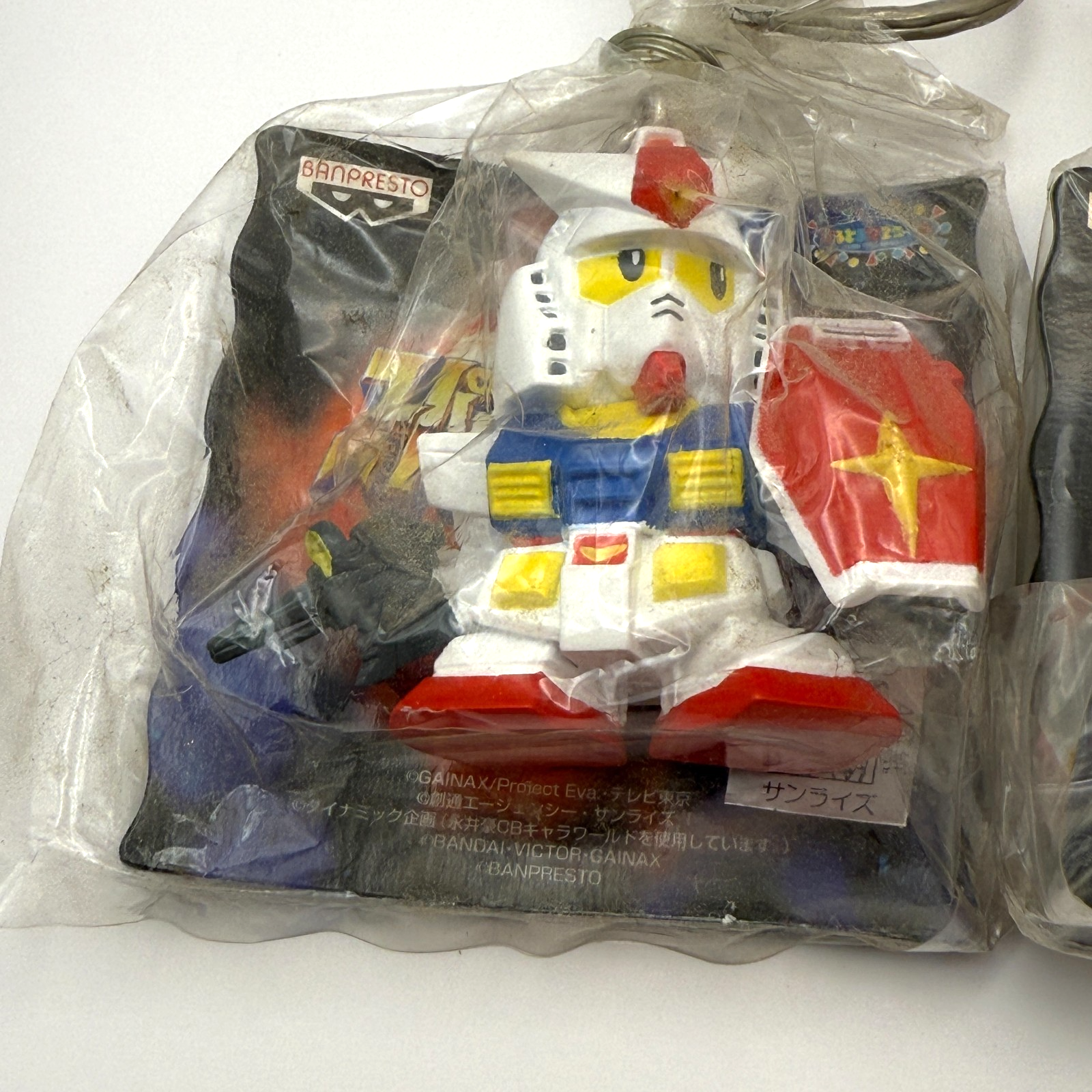 Super Robot Wars Keychain Set Gundam Evangelion Ideon Bilbain Vintage Japan2