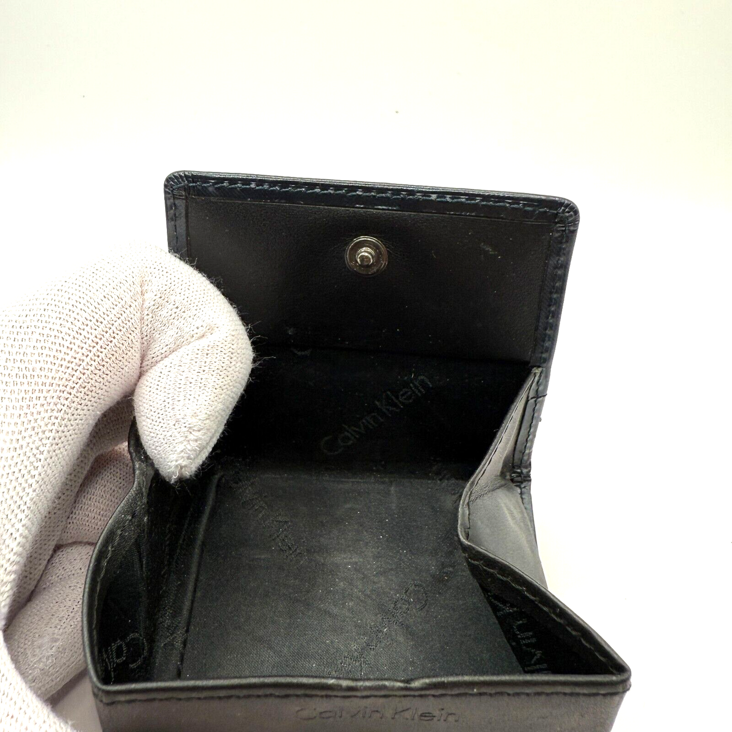 Calvin Klein Gray Faux Leather Discontinued product With Coin Purse.[express]11