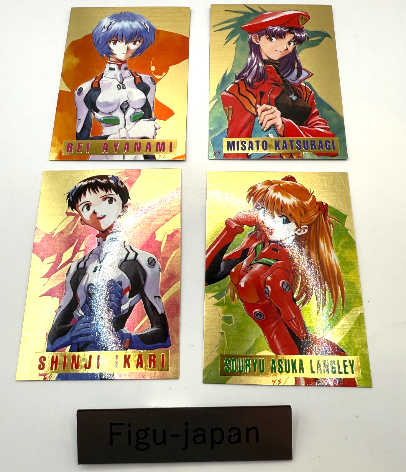 1996Evangelion Carddass Masters Vol.1 SP1SP4 Full Set w/Winning Letter Sadamoto0