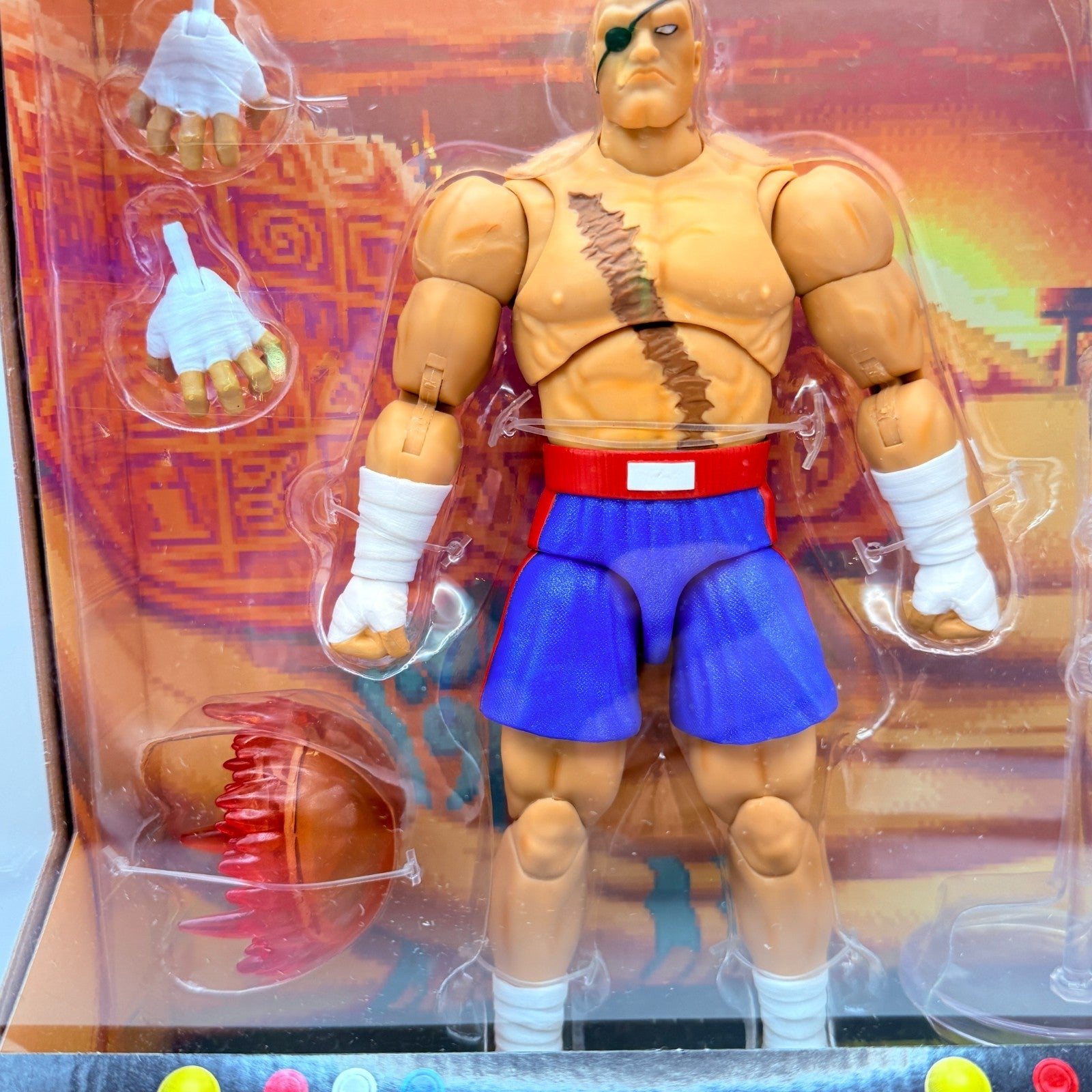 Jada Toys Street Fighter II Sagat 1/12 Action Figure Japan Evolit Ver New Sealed2
