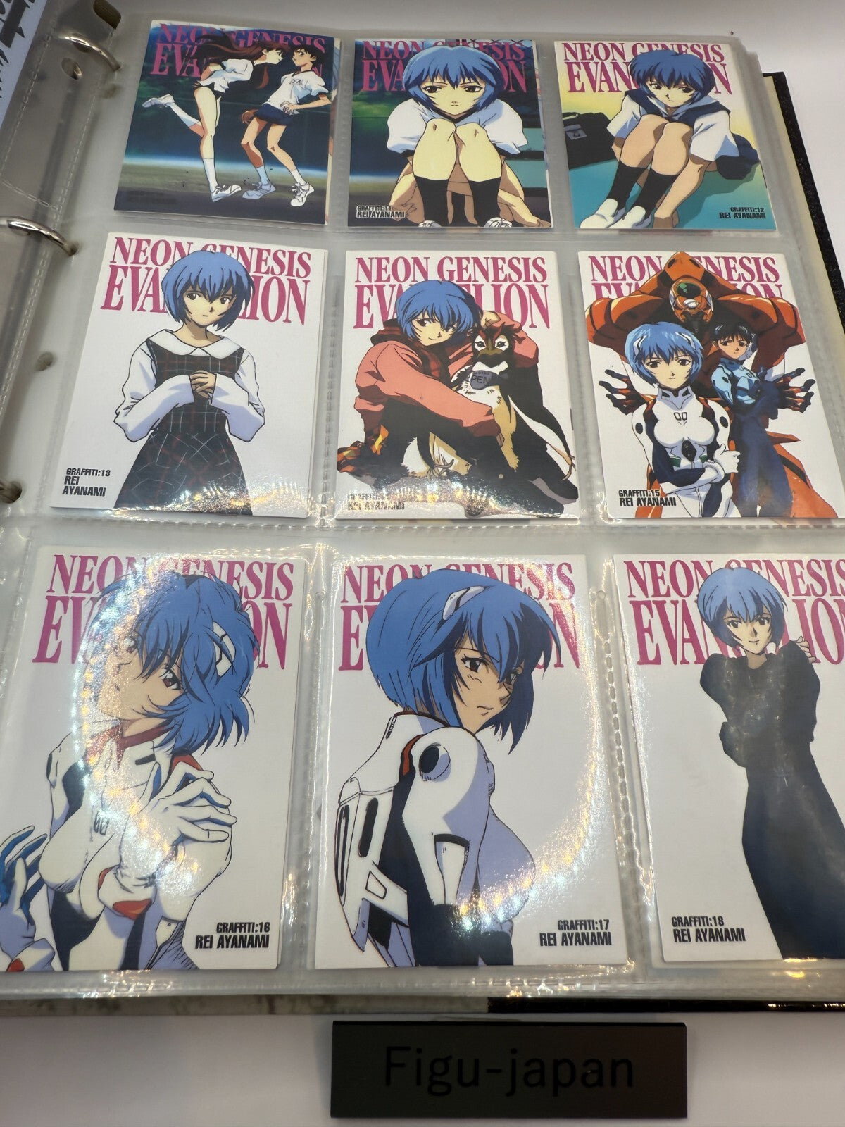 CARDDASS MASTERS Neon Genesis Evangelion PART 1 & 2 PERFECT SET With binder 199720