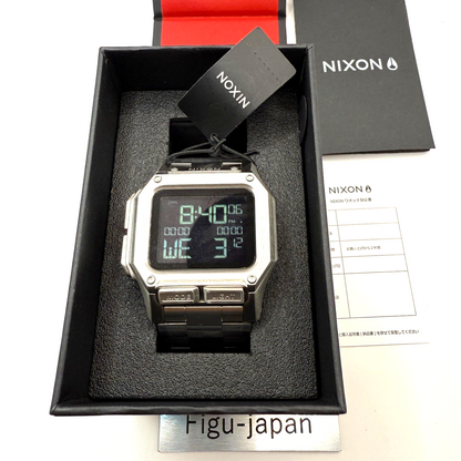 NIXON Reglus SS SILVER A1268131 Glus Quartz Digital Watch 46mm[express NEW]8