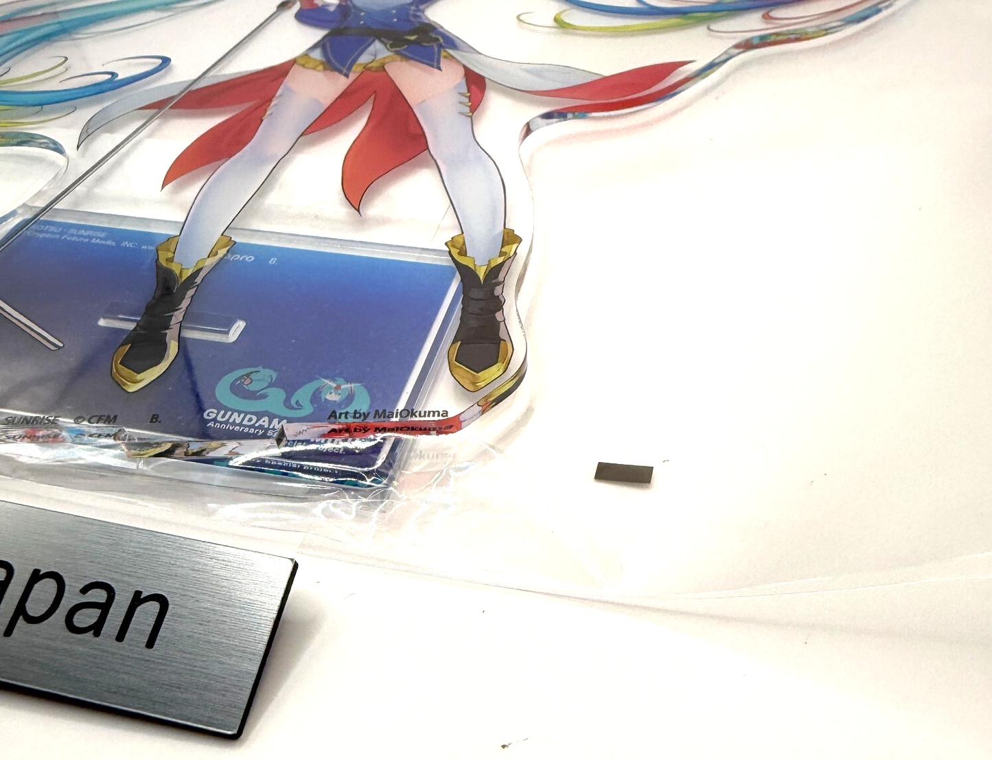 Gundam 45th Anniversary Hatsune Miku Aurora Big Acrylic Stand Official NIB2