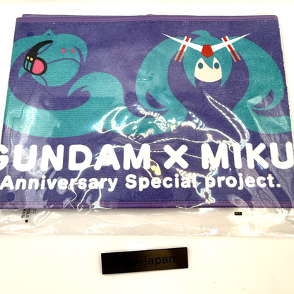 Gundam 45th Anniversary Hatsune Miku Collaboration Muffler Towel Scarf NWT1