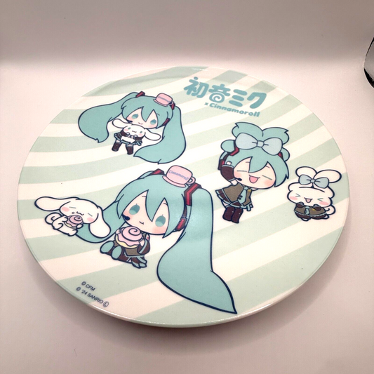 Hatsune miku & Cinnamon roll New prastic Melamine Plate sanrio [express]0