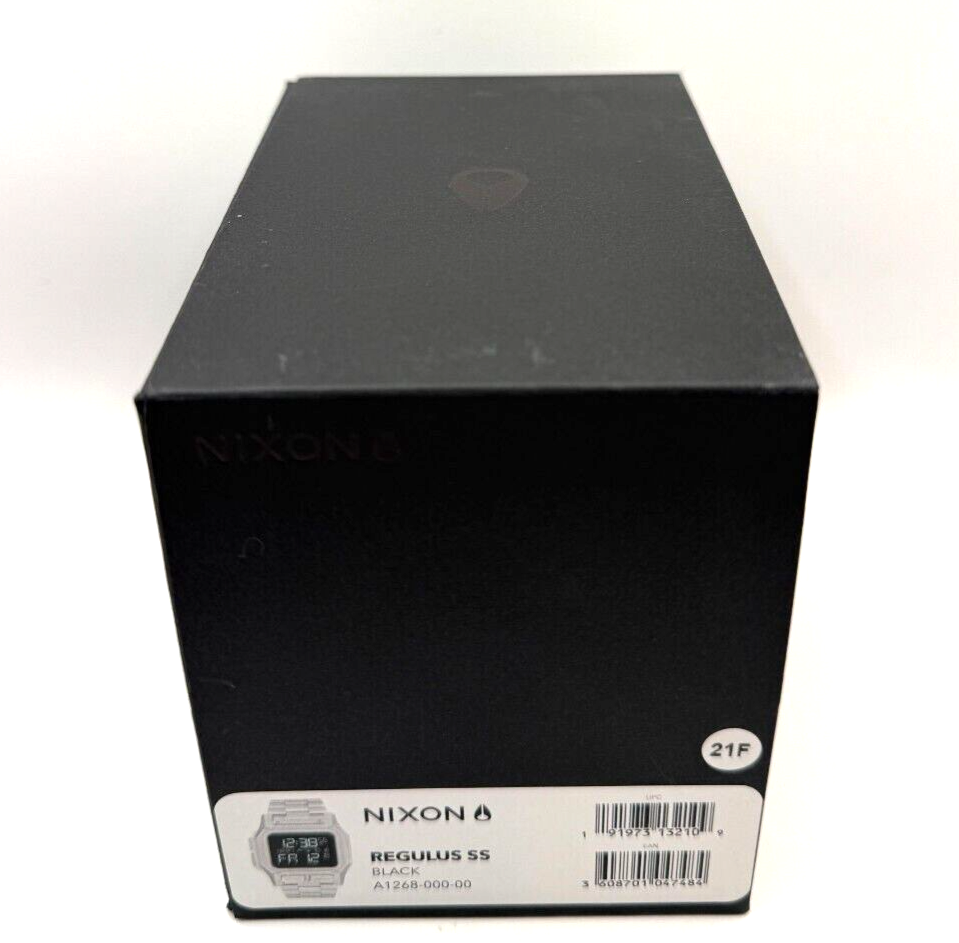 NIXON Reglus SS SILVER A1268131 Glus Quartz Digital Watch 46mm[express NEW]2