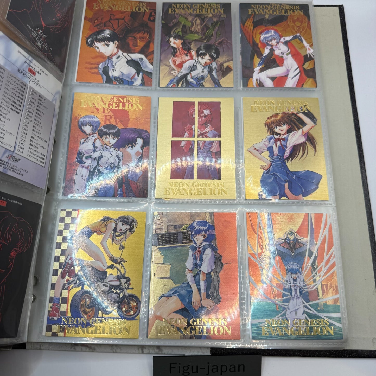 CARDDASS MASTERS Neon Genesis Evangelion PART 1 & 2 PERFECT SET With binder 19978