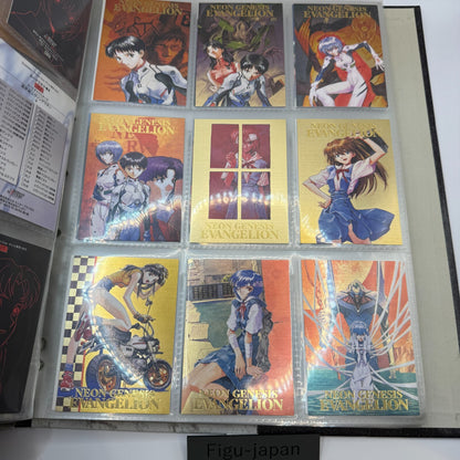 CARDDASS MASTERS Neon Genesis Evangelion PART 1 & 2 PERFECT SET With binder 19978