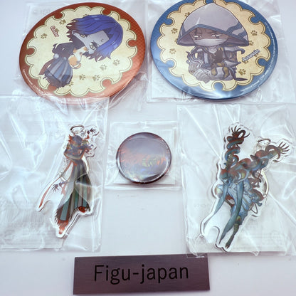 Fate/Samurai Remnant 2nd Anniv Kuji Caster Assassin 5Item Set Bonus Mini Badge0