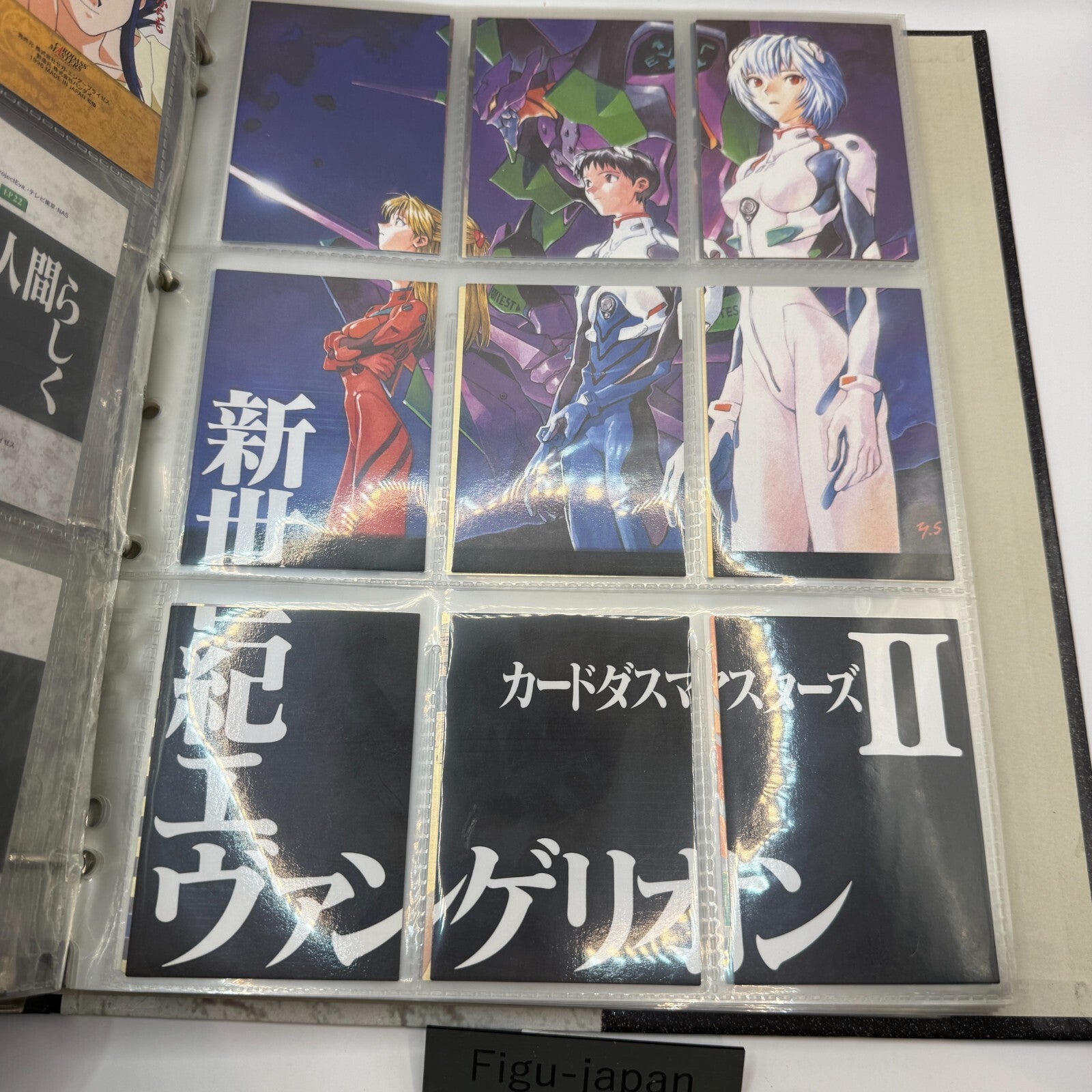 CARDDASS MASTERS Neon Genesis Evangelion PART 1 & 2 PERFECT SET With binder 19979