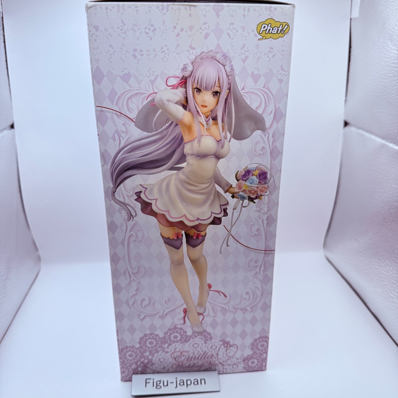 Phat! Re:Zero Emilia Wedding Ver 1/7 Scale Figure Opened Mint Authentic Japan12