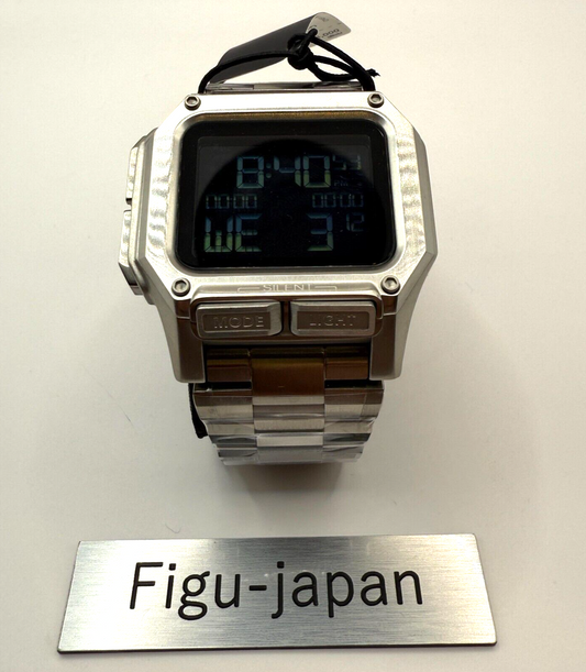 NIXON Reglus SS SILVER A1268131 Glus Quartz Digital Watch 46mm[express NEW]1