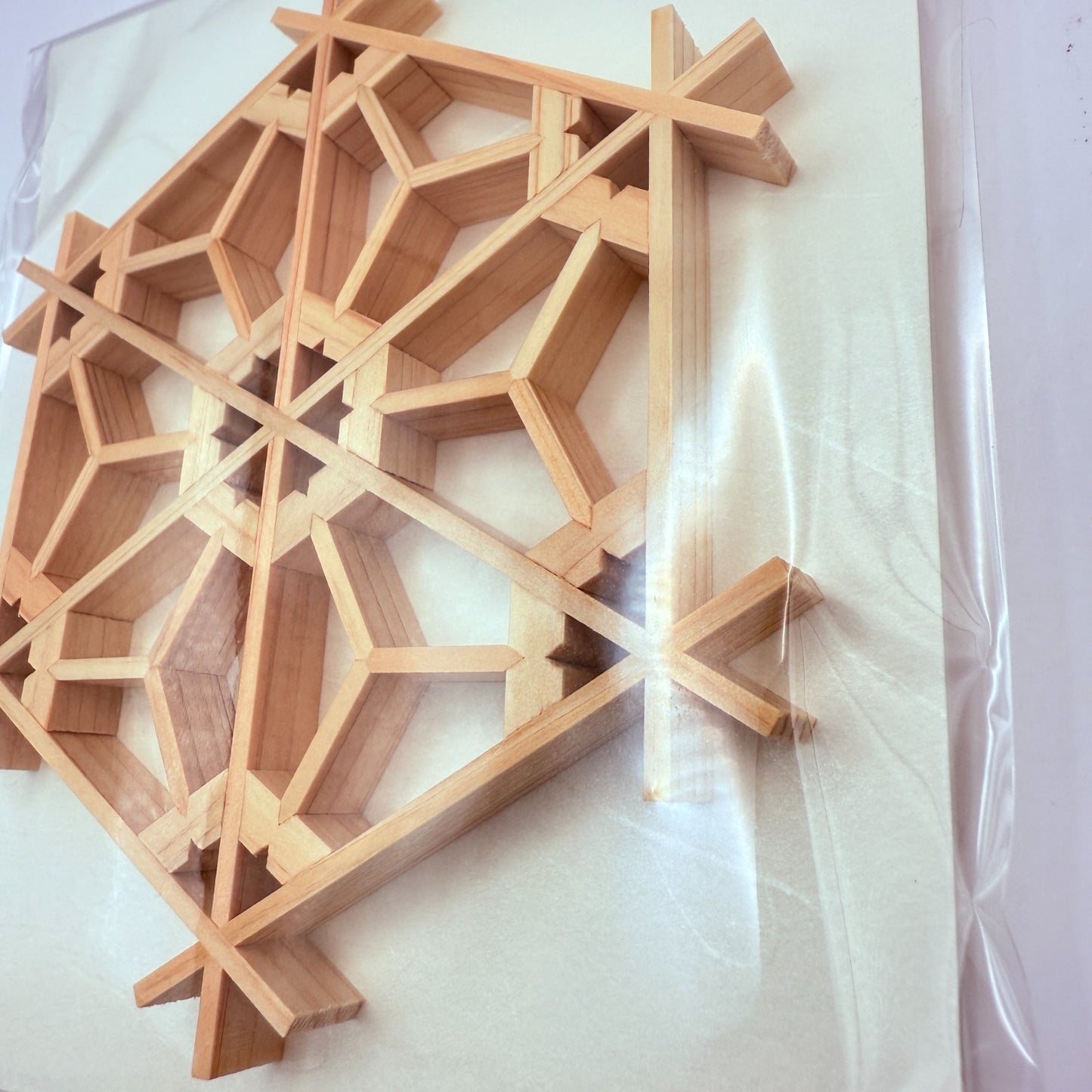 Japanese Kumiko Woodwork Sakura Pattern Coaster Handmade Traditional Craft Japan10