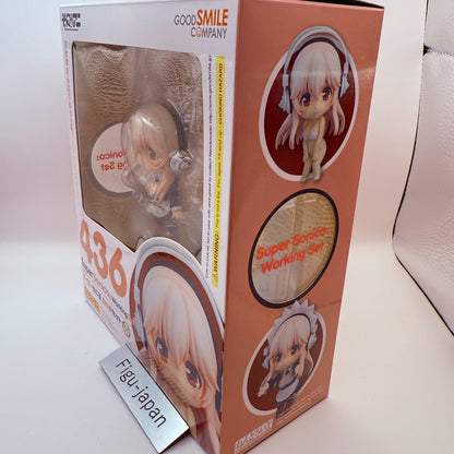 Super Sonico Working Set Nendoroid 436 Good Smile Company Figure SoniAni MIB HTF13