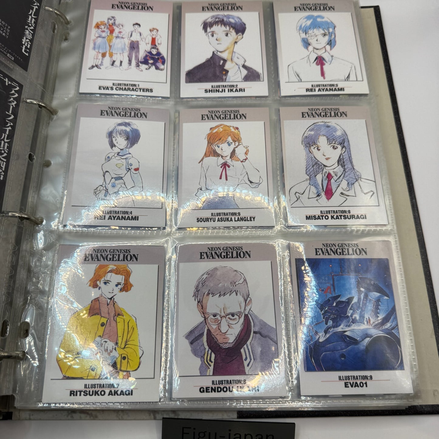 CARDDASS MASTERS Neon Genesis Evangelion PART 1 & 2 PERFECT SET With binder 199714