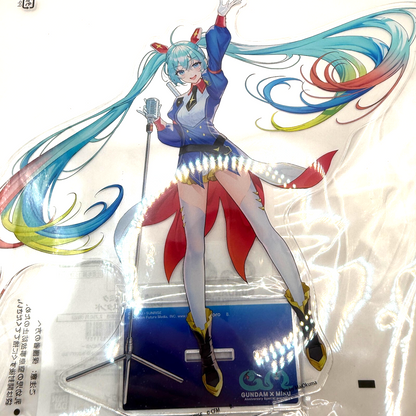 Gundam 45th Anniversary Hatsune Miku Aurora Big Acrylic Stand Official NIB3