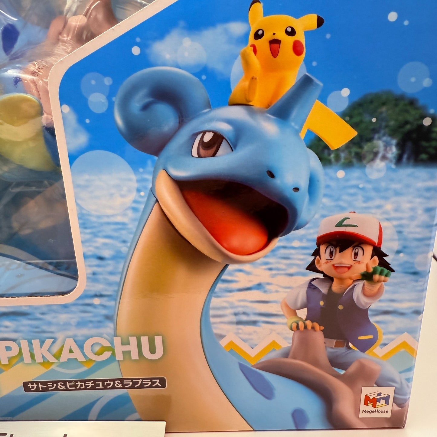 MegaHouse G.E.M. Pokemon Ash Pikachu Lapras Figure First Ed Clear File Bonus New9
