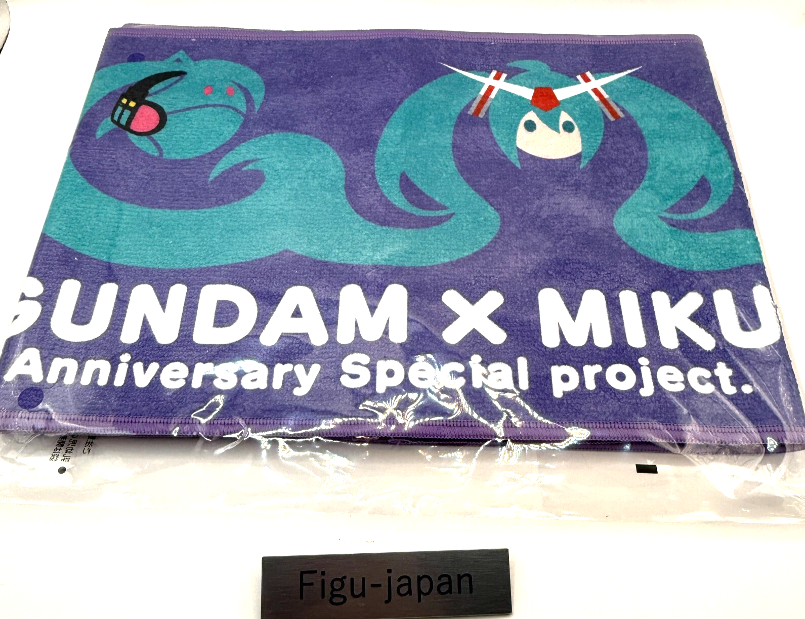 Gundam 45th Anniversary Hatsune Miku Collaboration Muffler Towel Scarf NWT0