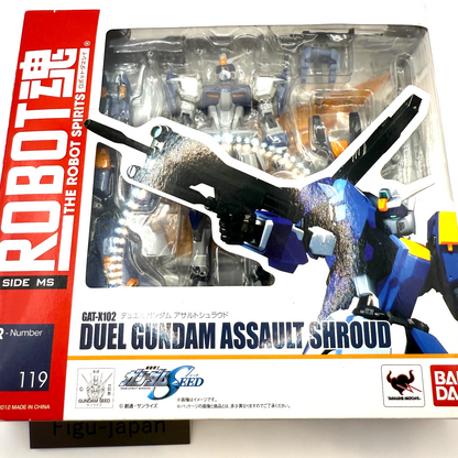 Bandai ROBOT SPIRITS Duel Gundam Assault Shroud Action Figure SEED MIB15