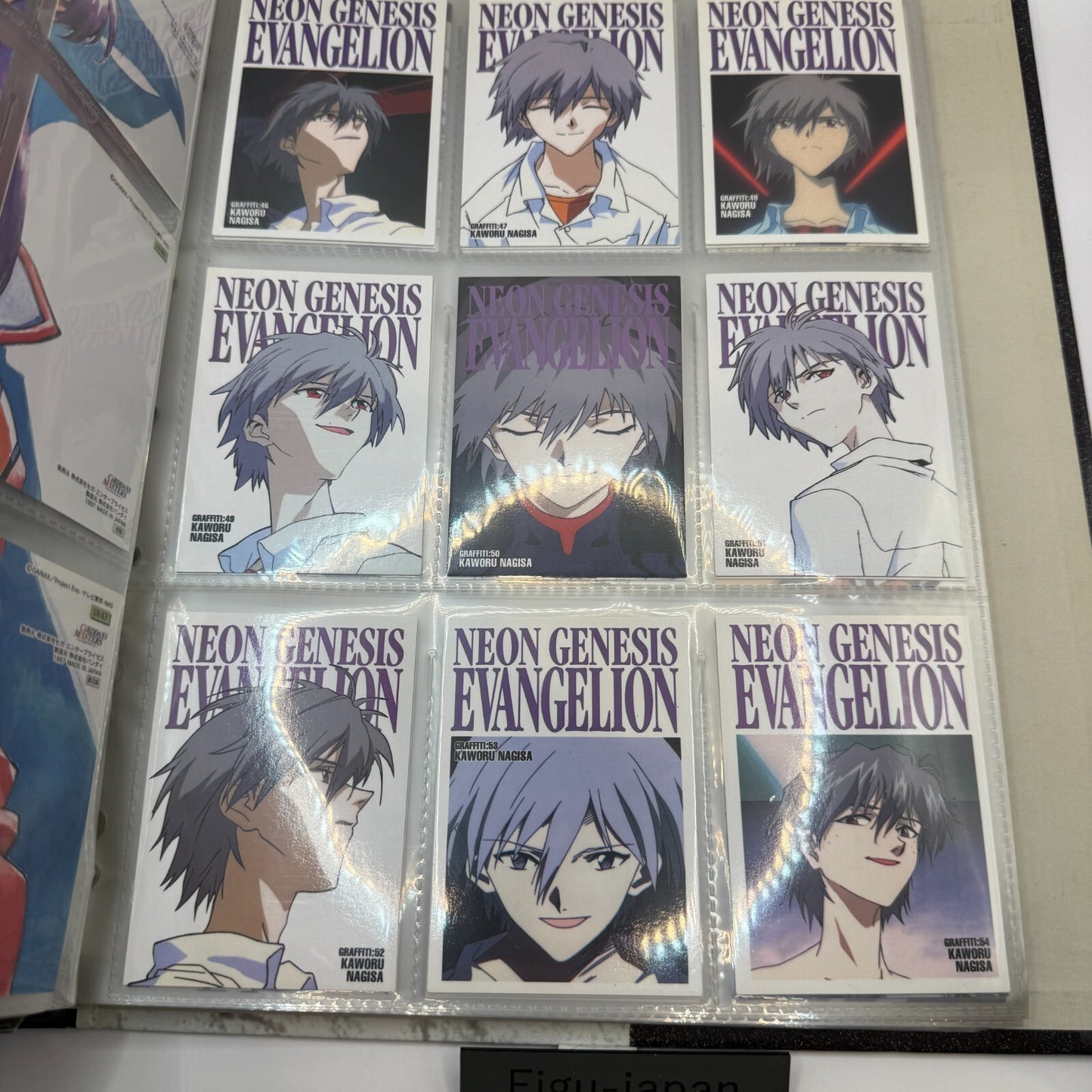 CARDDASS MASTERS Neon Genesis Evangelion PART 1 & 2 PERFECT SET With binder 19975