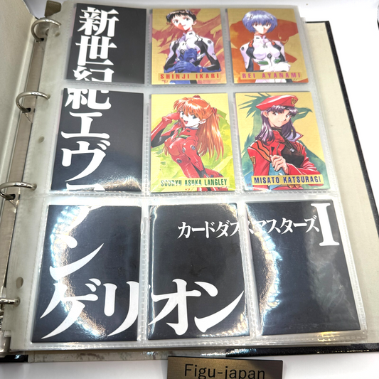 CARDDASS MASTERS Neon Genesis Evangelion PART 1 & 2 PERFECT SET With binder 19971