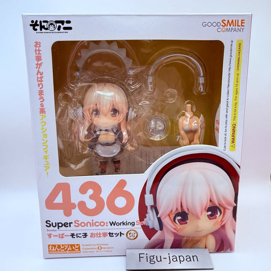 Super Sonico Working Set Nendoroid 436 Good Smile Company Figure SoniAni MIB HTF0