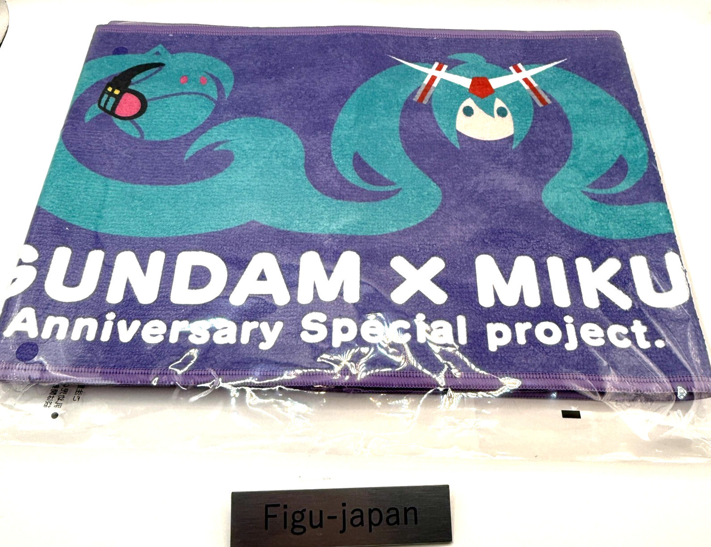 Gundam Hatsune Miku Anniversary special project Face Towel Polyester Cotton New 