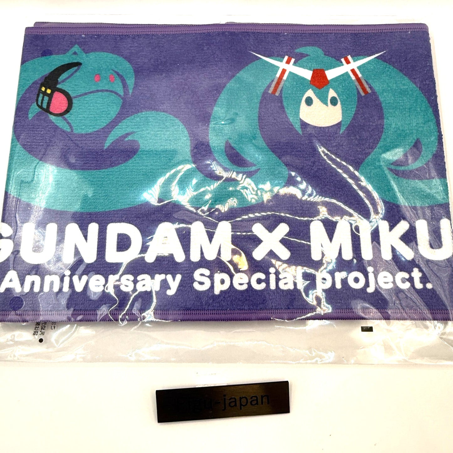 Gundam Hatsune Miku Anniversary special project Face Towel Polyester Cotton New 