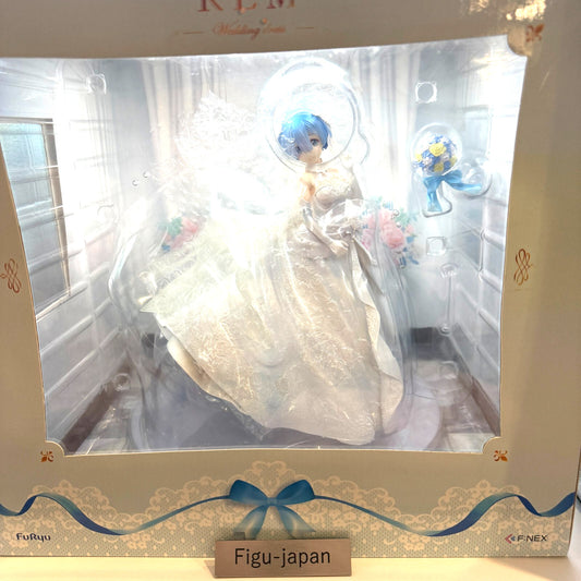 Re:Zero Rem Wedding Dress Ver. 1/7 Scale painted Furyu F:NEX used 