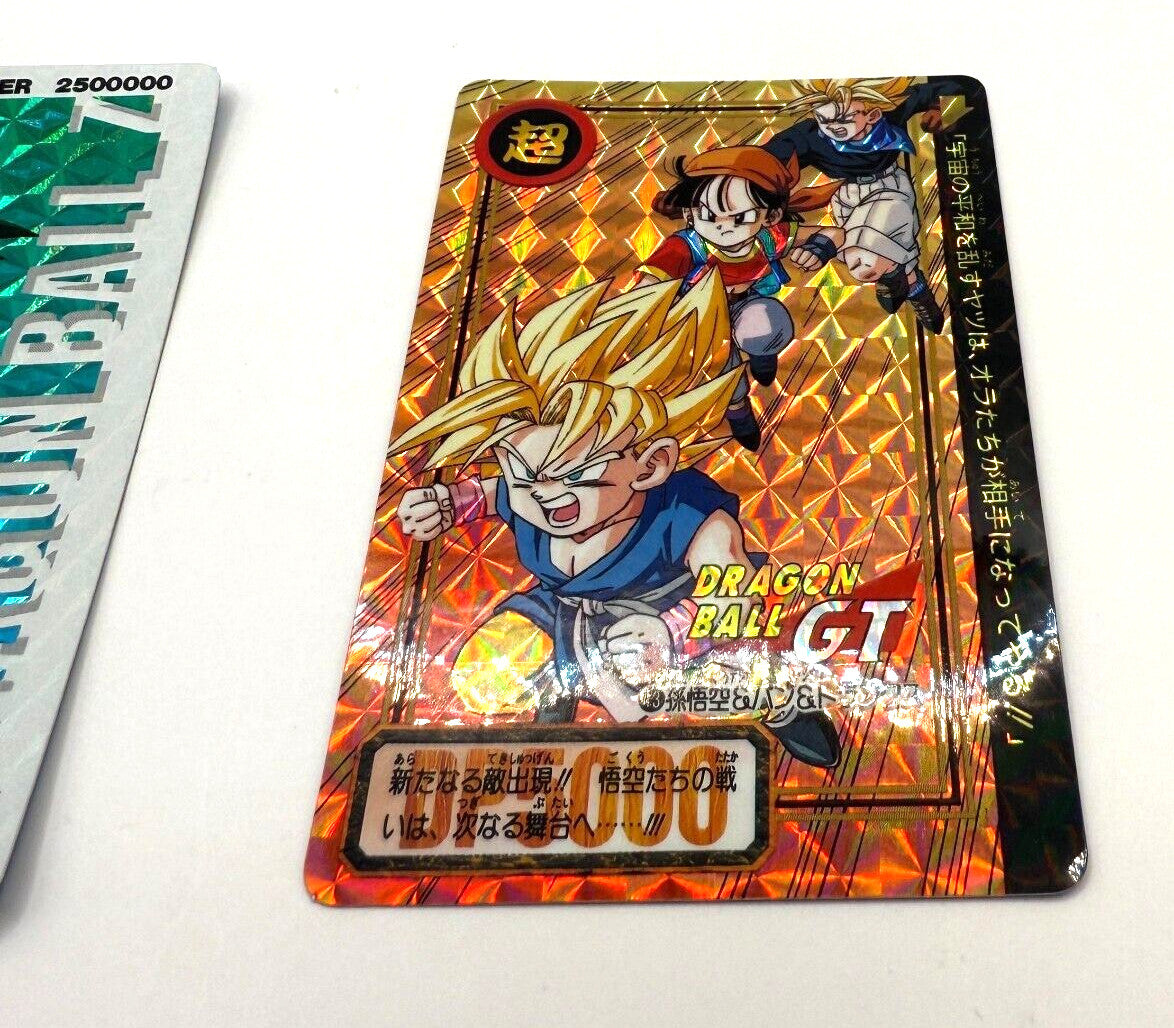 Dragon Ball GT Super Android 17, Goku, &amp;pan trading card Horo Set of 4 japan 