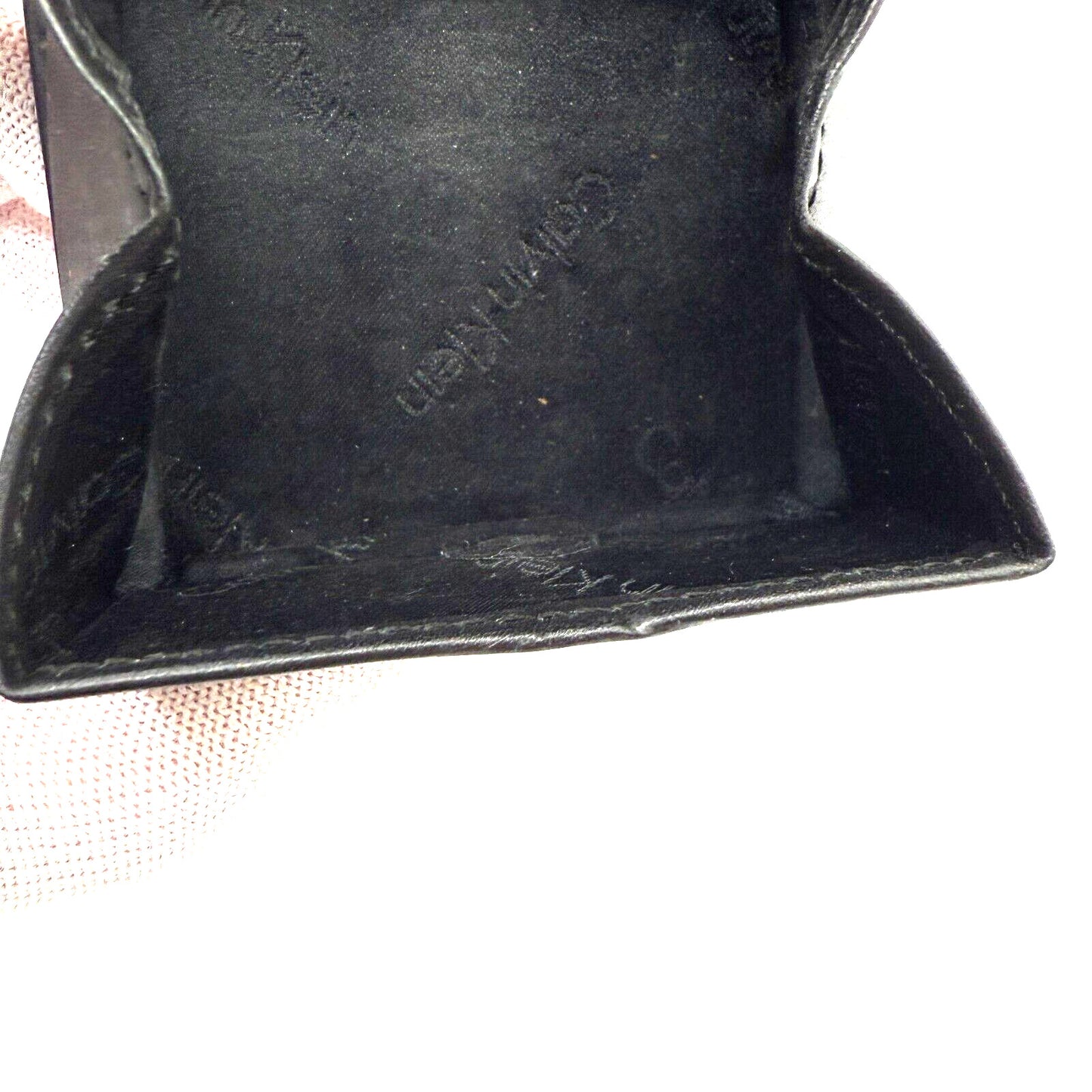 Calvin Klein Gray Faux Leather Discontinued product With Coin Purse. 