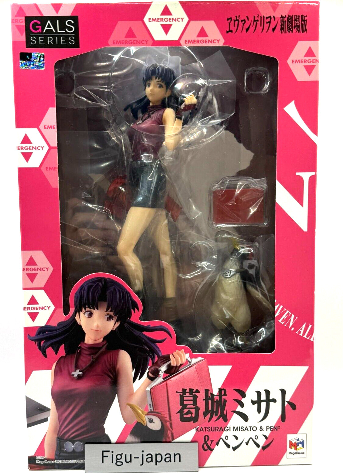 Megahouse GALS Misato Katsuragi &amp; penpen Rebuild of Evangelion Figure from japan 