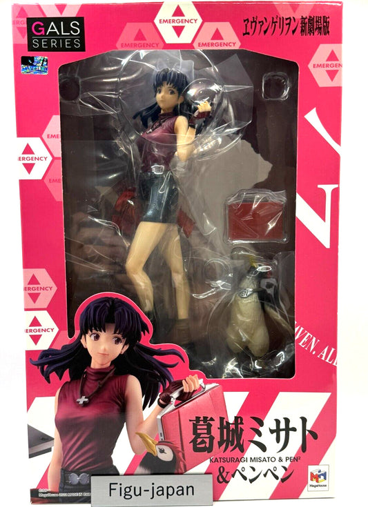 Megahouse GALS Misato Katsuragi &amp; penpen Rebuild of Evangelion Figure from japan 