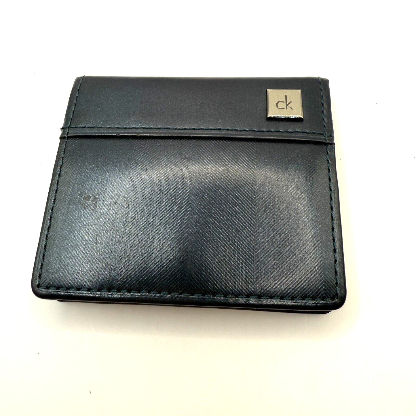 Calvin Klein Gray Faux Leather Discontinued product With Coin Purse. 