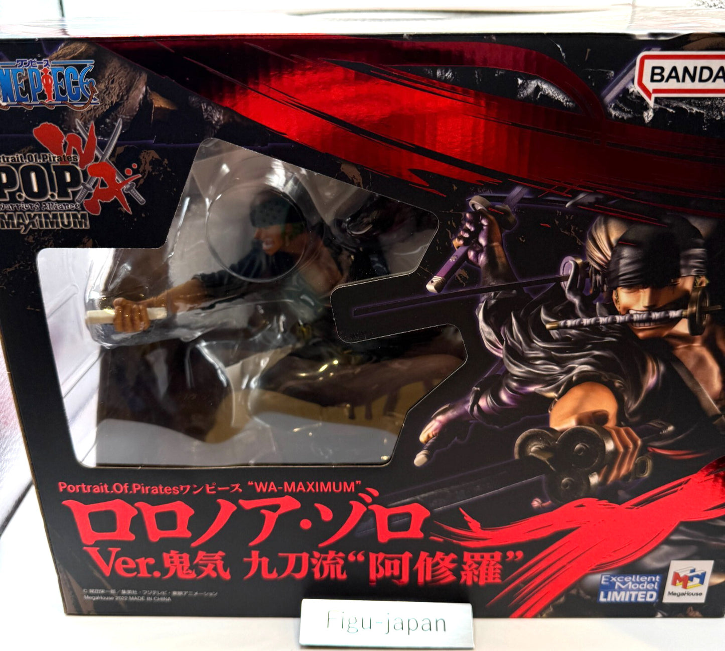 Portrait.Of.Pirates Roronoa Zoro ver. Ashura Figure One Piece Japan Used 