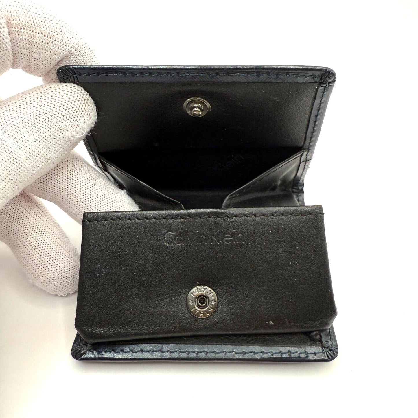 Calvin Klein Gray Faux Leather Discontinued product With Coin Purse. 