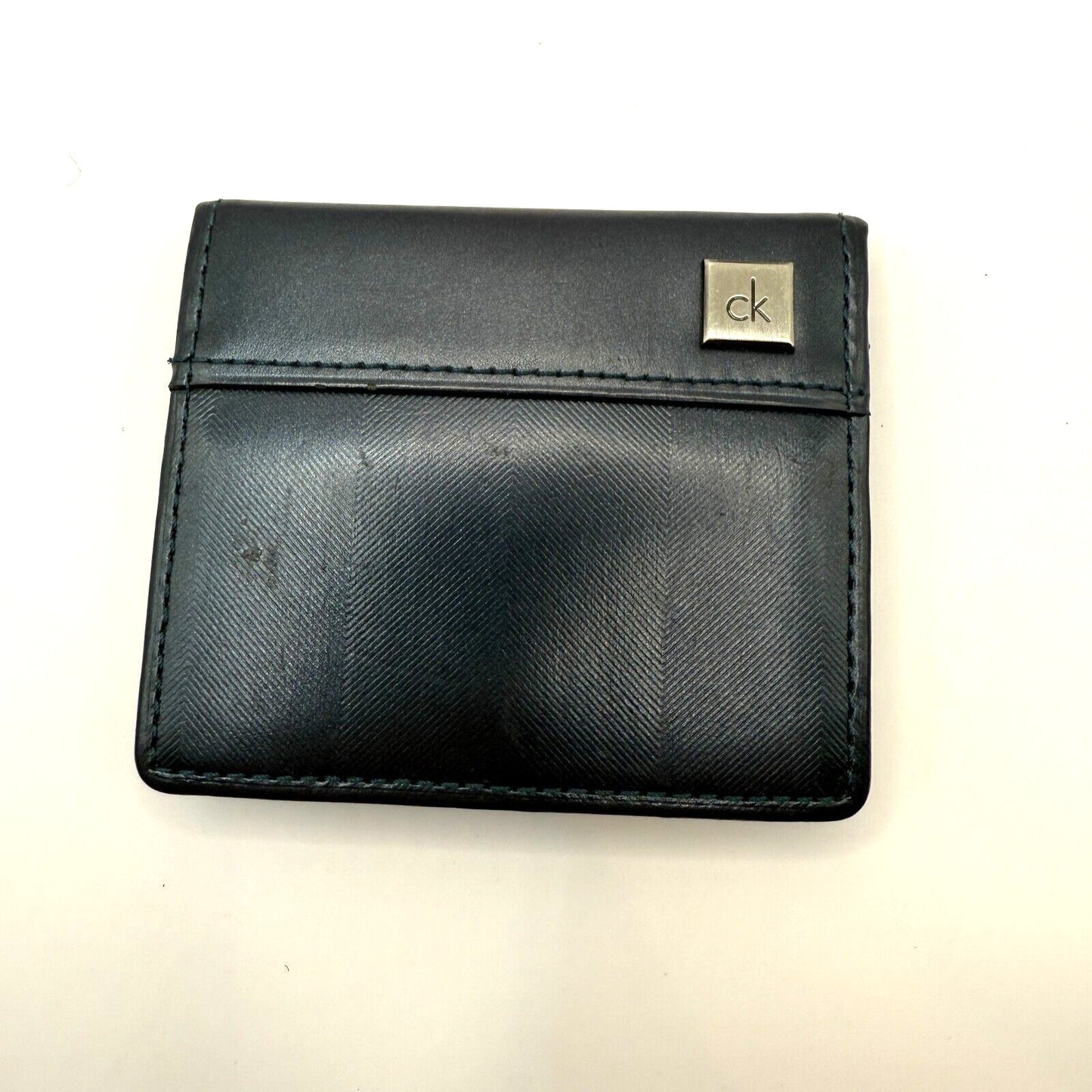 Calvin Klein Gray Faux Leather Discontinued product With Coin Purse. 