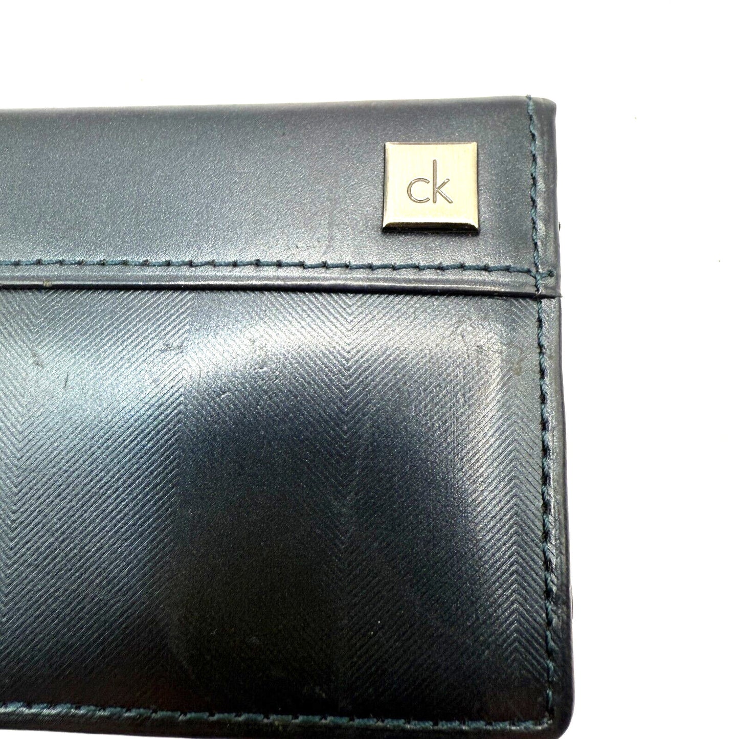 Calvin Klein Gray Faux Leather Discontinued product With Coin Purse. 
