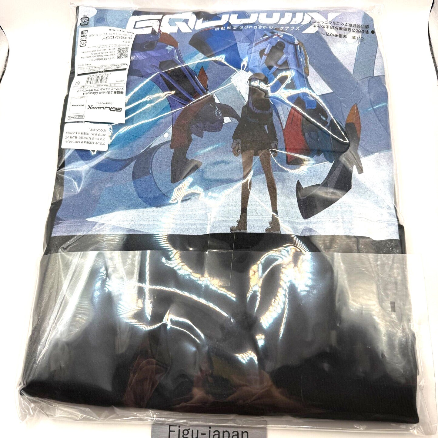 Mobile Suit Gundam GQuuuuuux Full Color T-shirts Black XL Size 