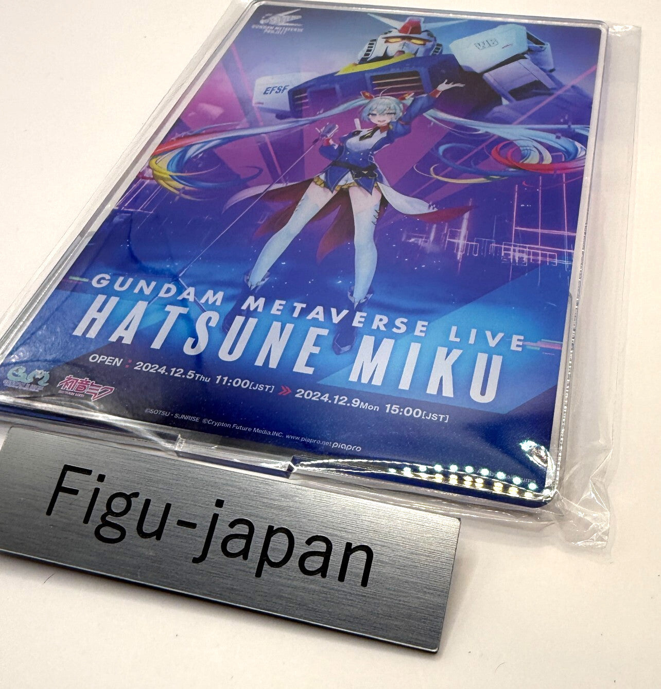 Gundam &amp; Hatsune Miku Acrylic Stand (Standard Size) key visual ver New Japan 