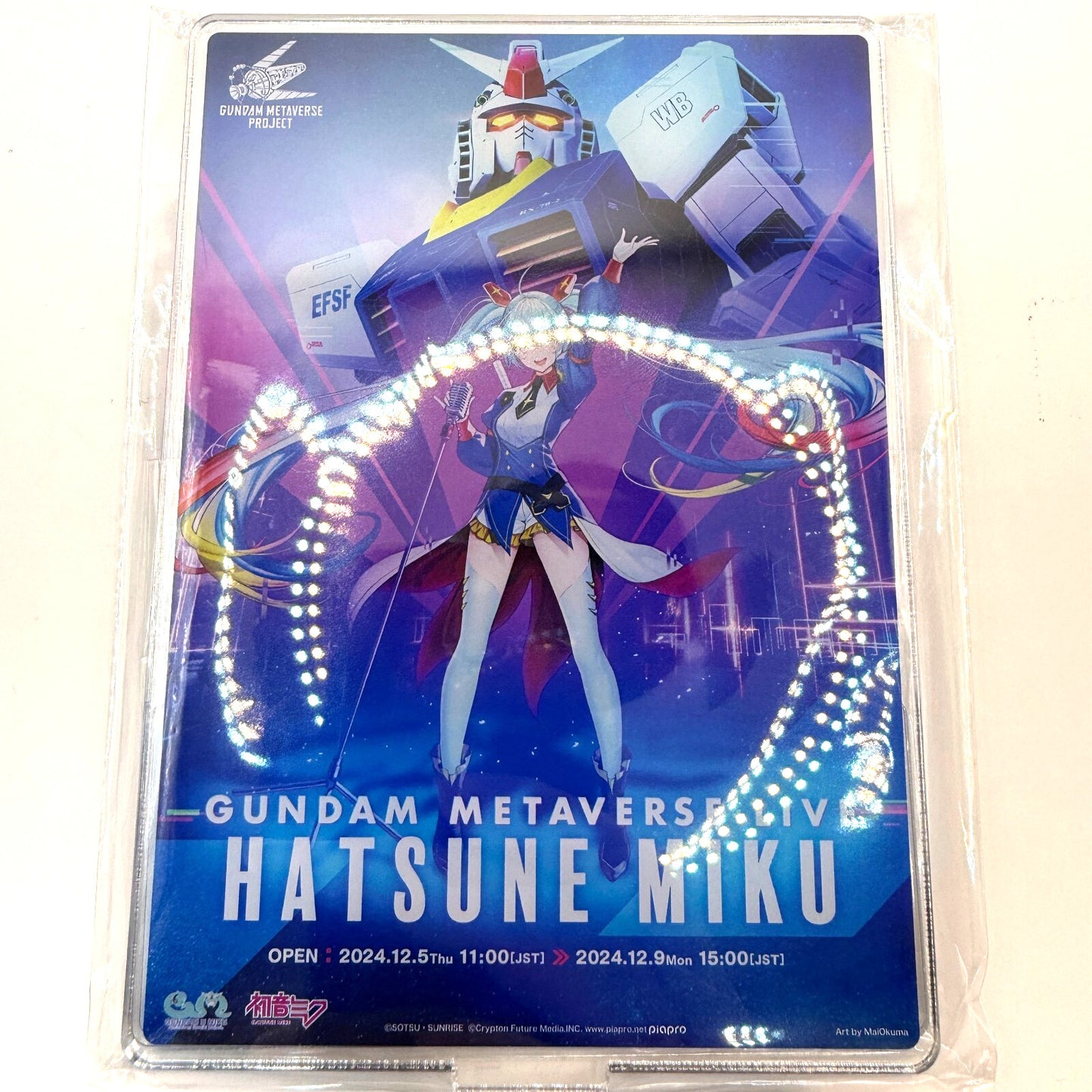 Gundam &amp; Hatsune Miku Acrylic Stand (Standard Size) key visual ver New Japan 