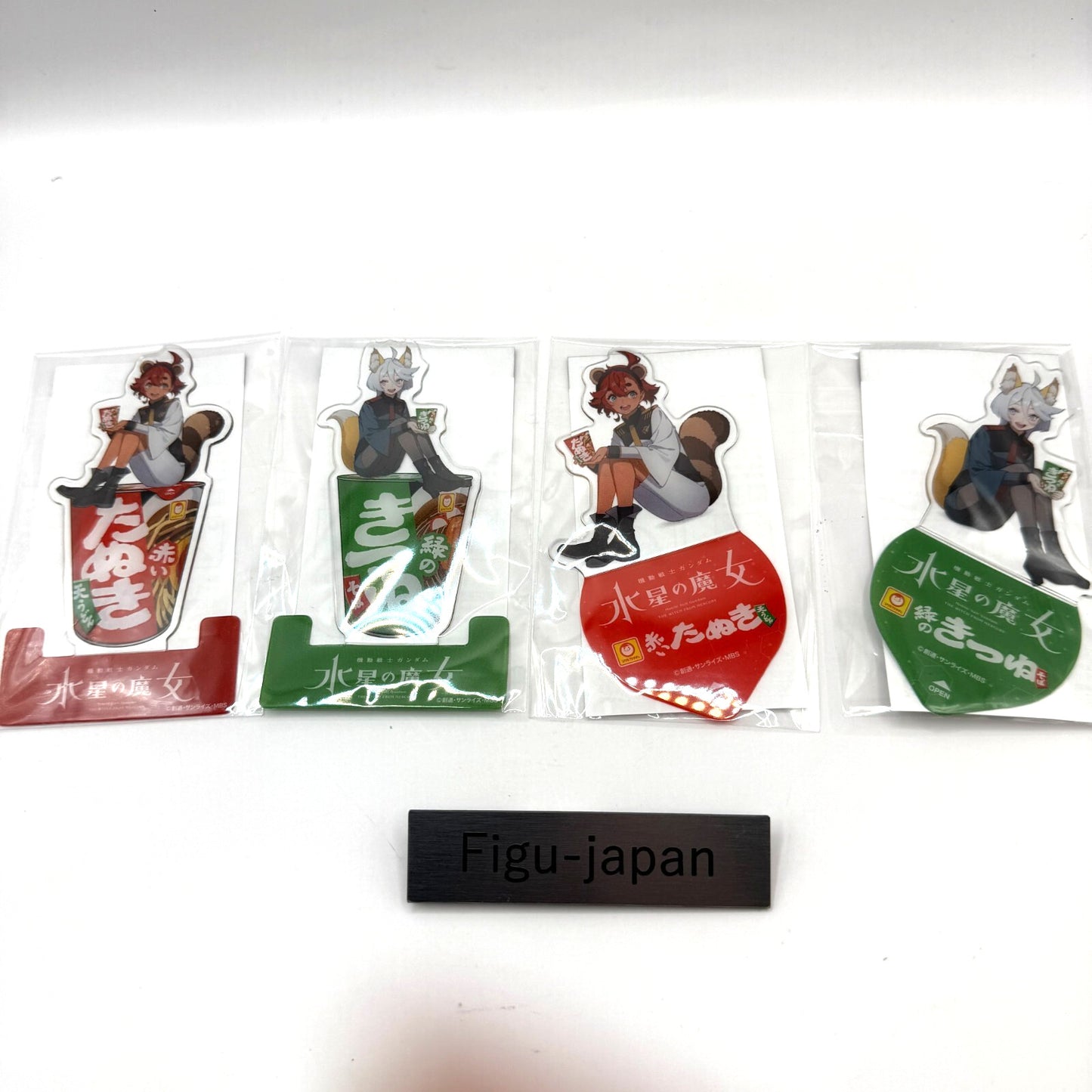 Mobile Suit Gundam: The Witch from Mercury colabo clear stand complete set of4 