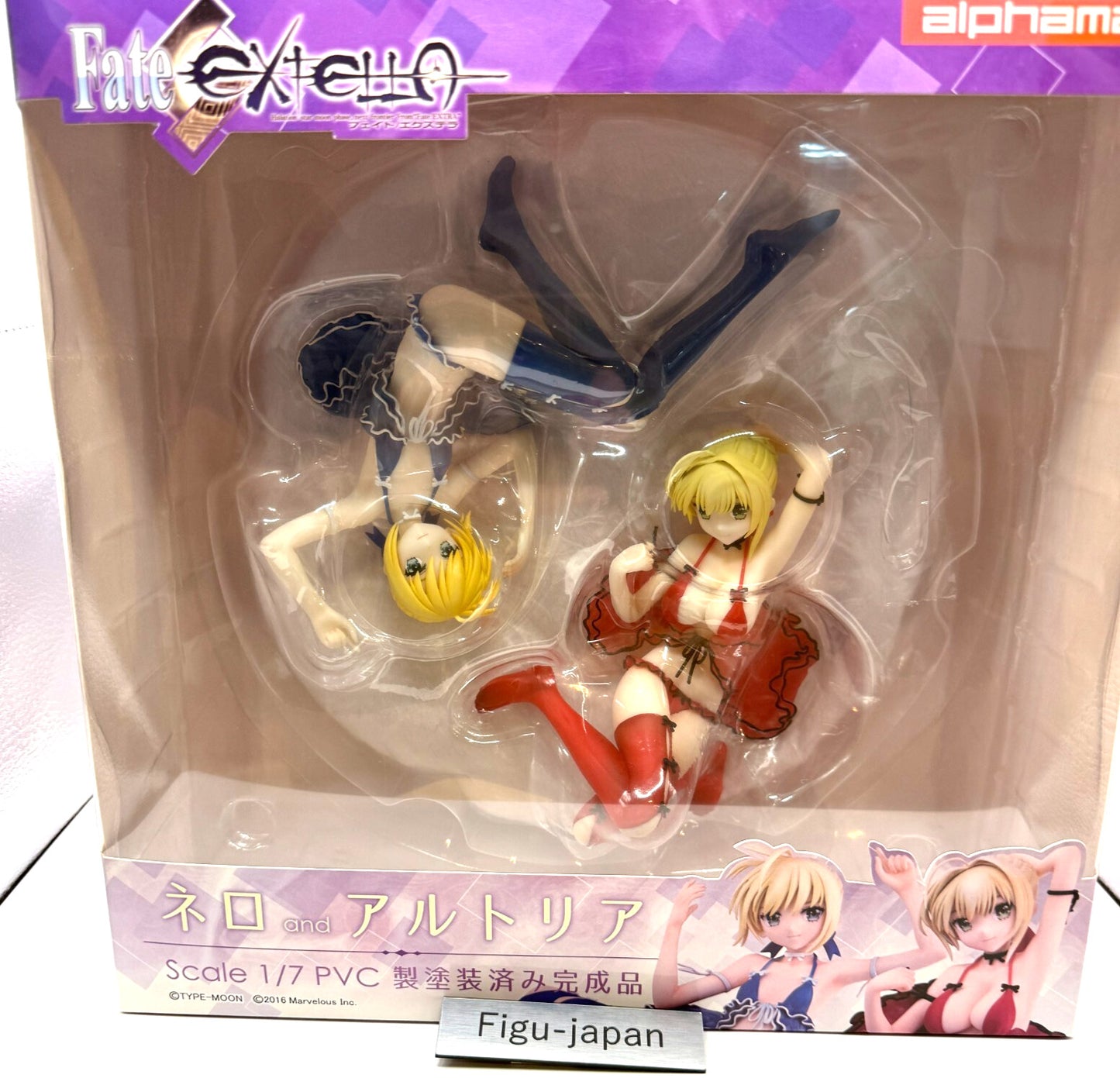 Fate Extella Nero Claudius &amp; Altria Pendragon 1/7 figure ALPHAMAX Japan used 