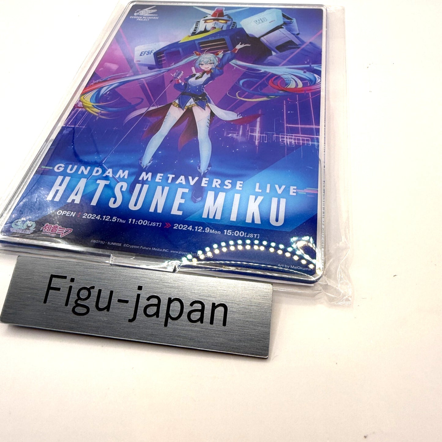 Gundam &amp; Hatsune Miku Acrylic Stand (Standard Size) key visual ver New Japan 